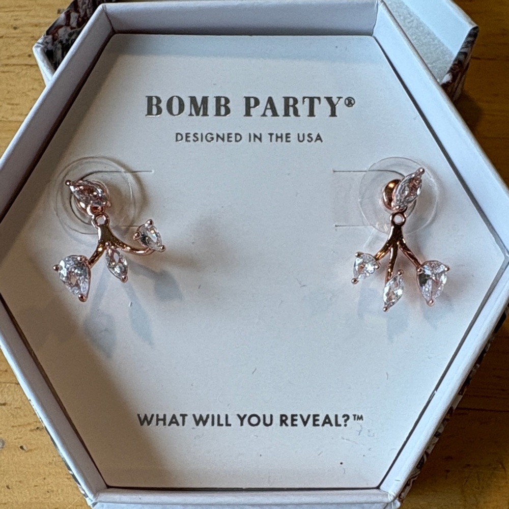 Bomb Party Rose Gold Earrings